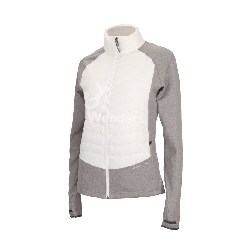 Women's quilted light melange hybrid jacket