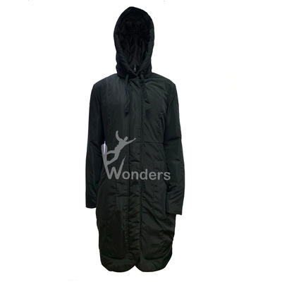 Woman’s long puffer parka jacket with hood winter coat outdoor apparel