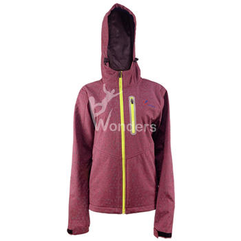 Womens Outdoor cool Reflective soft shell jacket Multi-Functional Waterproof and Windproof Jackets with Hoodid