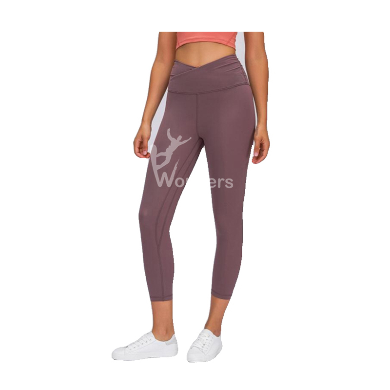 Womens high waist and hip raising Yoga Capris Sportswear Leggings Crisscross waist  Activewear Bottoms