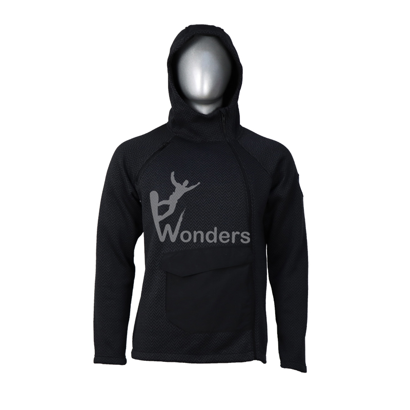 Wonders plain black zip up jacket directly sale for outdoor-2