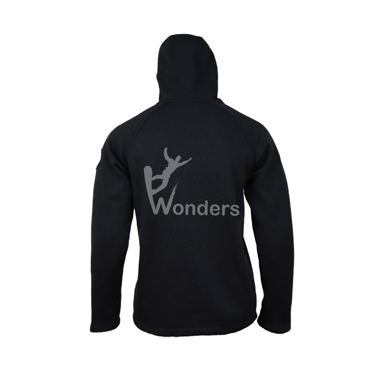 Wonders plain black zip up jacket directly sale for outdoor-1