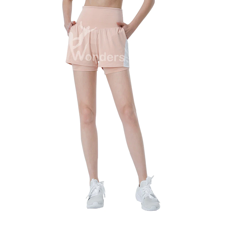 Women High-Waist 2 In 1 Running Shorts With Liner Yoga Shorts