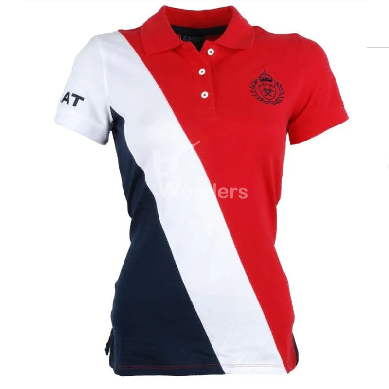 Women's Polo-shirt Short Sleeve Button Golf Polo