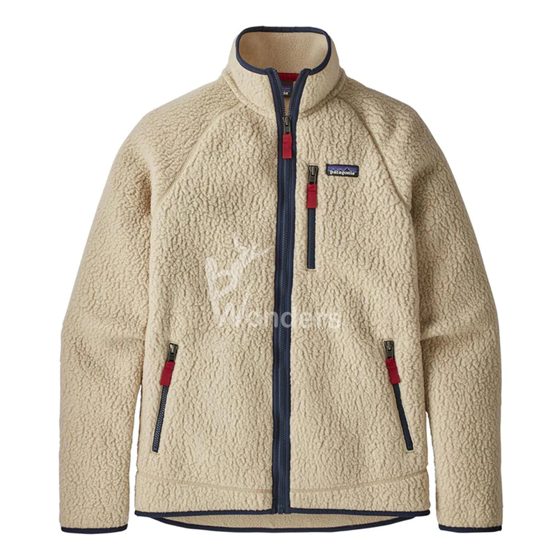 Men’s Recycled Fleece Jacket Full Zip Lined Sherpa
