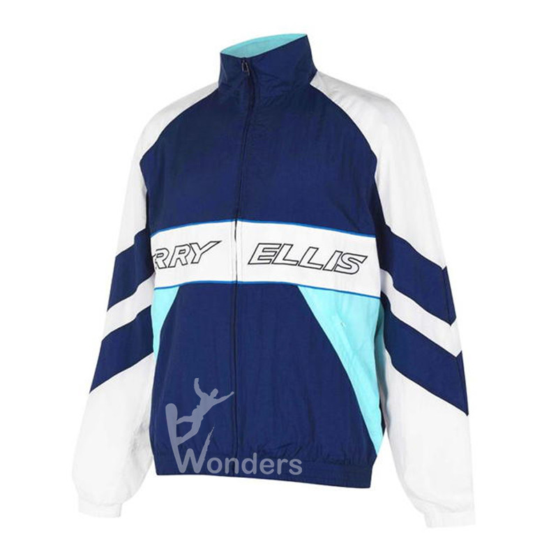Men’s Colour Block Windbreaker Lightweight Nylon Track Jacket