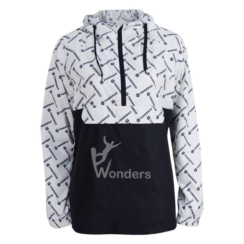 Womens lightweight packable 1/4 zip windbreaker stamping jacket