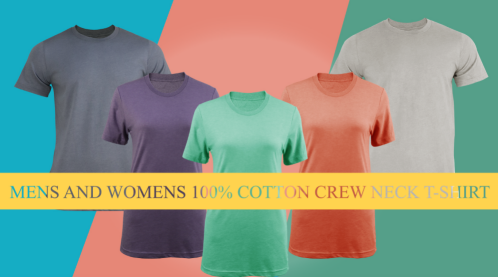 100% Cotton crew-neck T-shirt from Xiamen Wonders