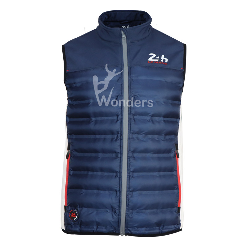 Men's lightweight stand collar warm sleeveless channel cloth Puffer vest