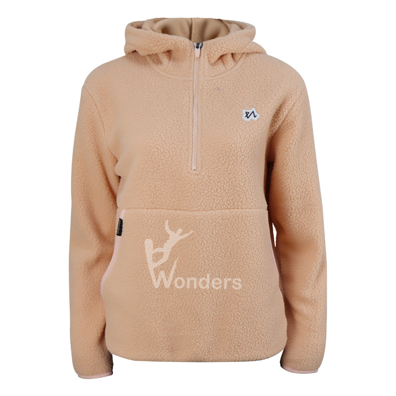 Women’s Knit Fleece Jacket Zip Hoodie Pullover , Teddy velvet leisure breathable hoodie pullover