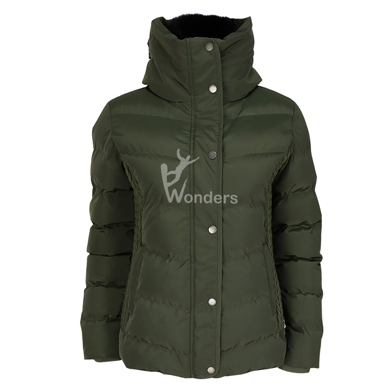 Women's high collar outdoor padded coat