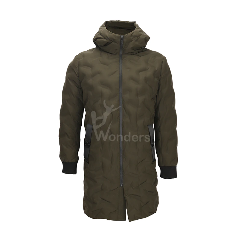 Women's welded tunnel seemless padded down Parka jacket with fix hood