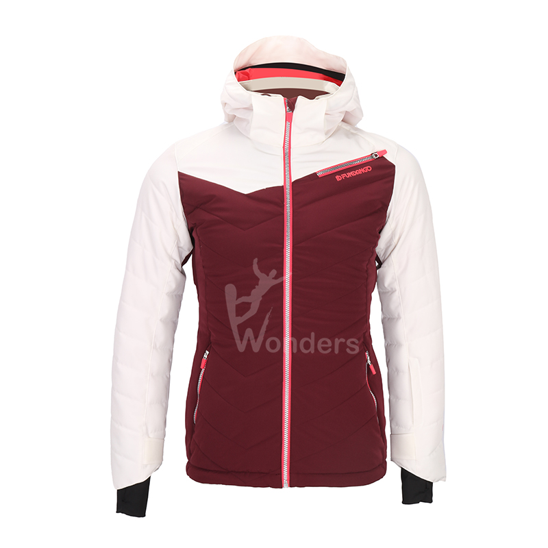 Women's waterproof insulated zip-off ski jacket  winter snow coat