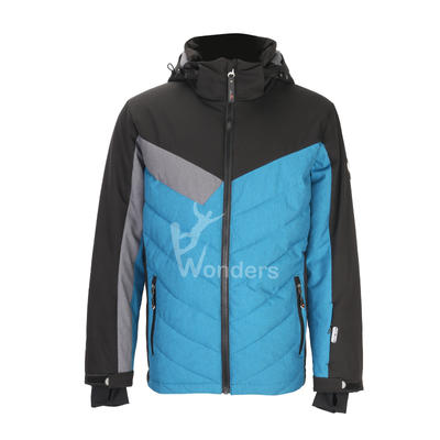 Ellessse men's full zip waterproof and breathable zip off melange light ski jacket