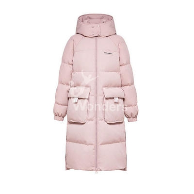 Women’s long down puffer parka jacket with hood winter coat