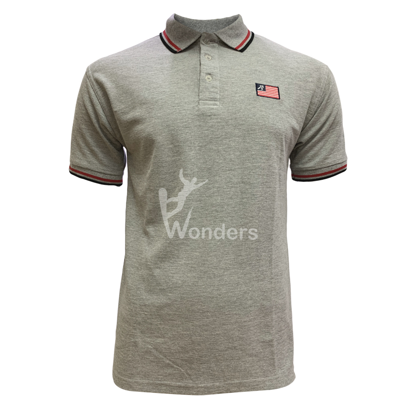 Man’s casual slim fit short sleeve gray Melange Polo tshirt