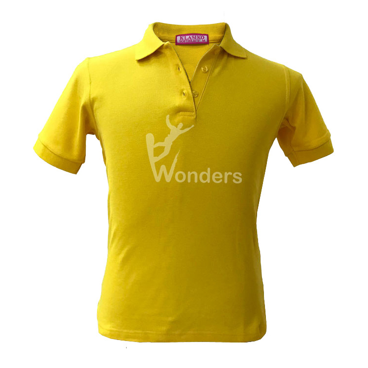 Men's casual slim fit  short sleeve yellow Polo t shirt