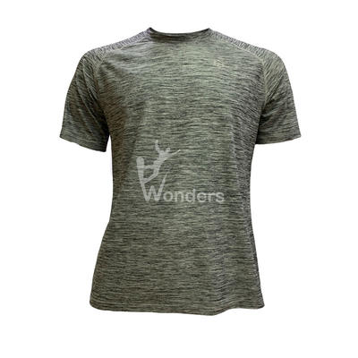 Man’s casual slim fit short sleeve Round Neck gray running shirts Tops
