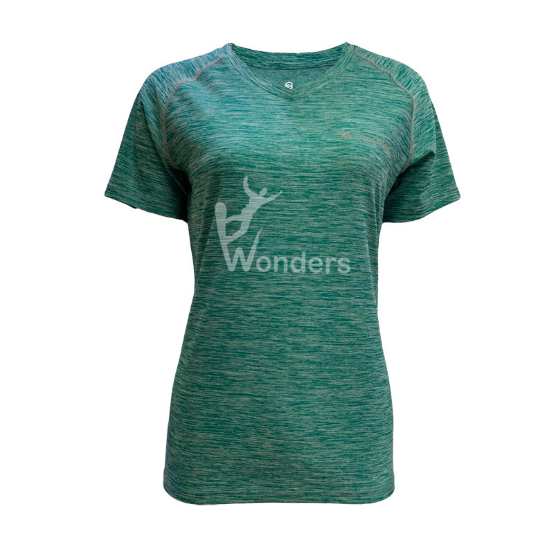 Woman’s casual slim fit short sleeve green running T-shirt Round Neck Tee