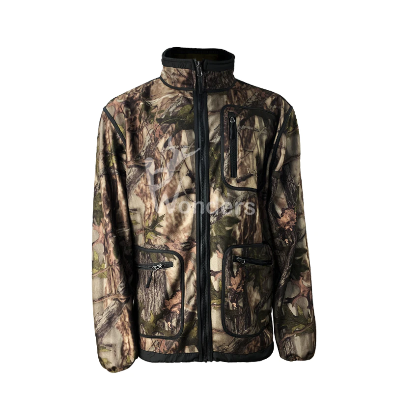Men's Stand Collar Hunter Printing Jacket Winter Coats