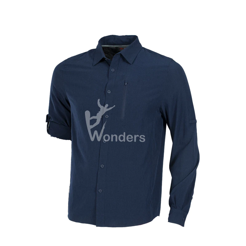 Men's Cool stretch Long-Sleeve Button Best Casual Hiking Shirts