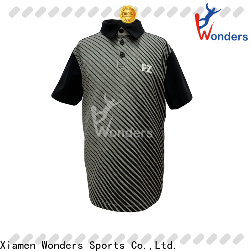 Wonders top quality black short sleeve polo shirt manufacturer for outdoor
