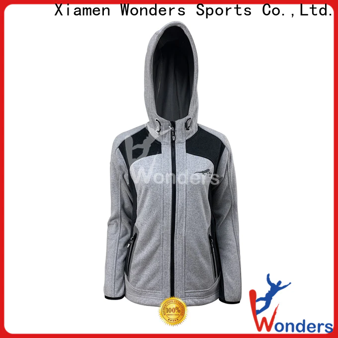 Wonders water resistant soft shell jacket supply bulk production