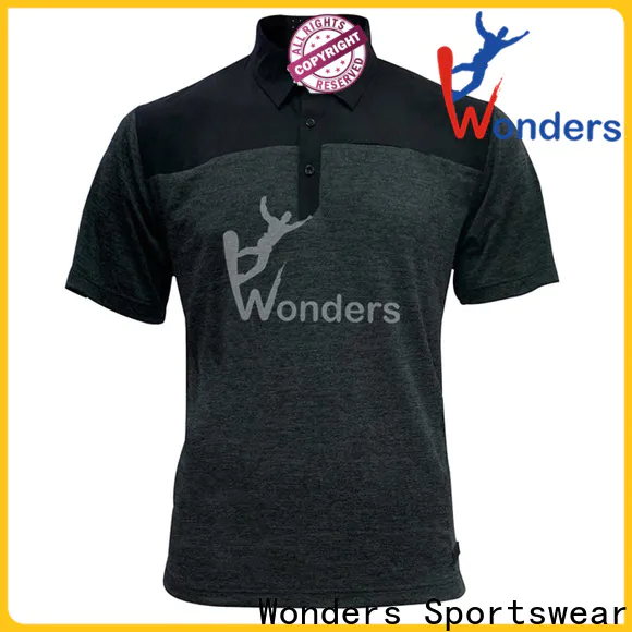 Wonders popular black short sleeve polo shirt company for winter