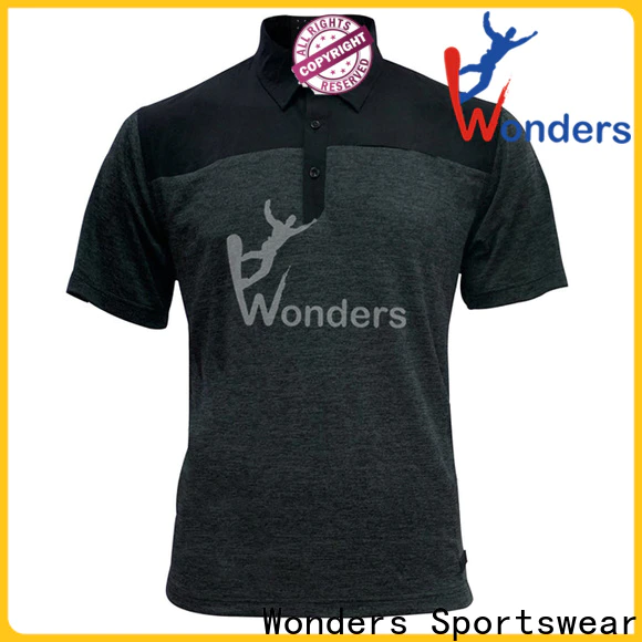 Wonders popular black short sleeve polo shirt company for winter