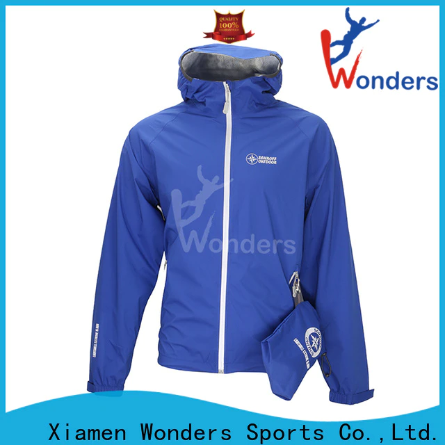 Wonders hot-sale water resistant rain jacket company for promotion