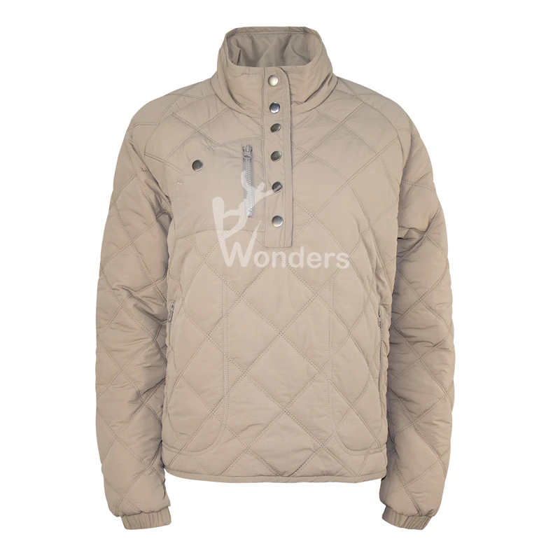 Causual quilted puffer lady pullover jacket