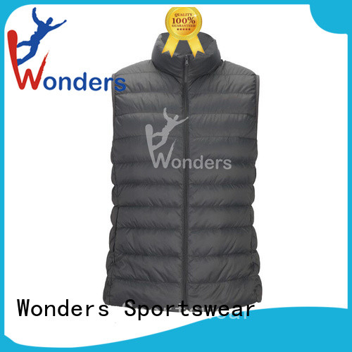 Wonders black puffer vest directly sale for sports