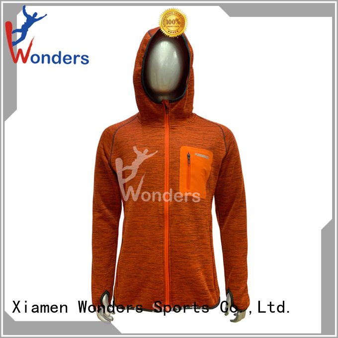 Wonders hot selling hooded fleece jacket for business for sports