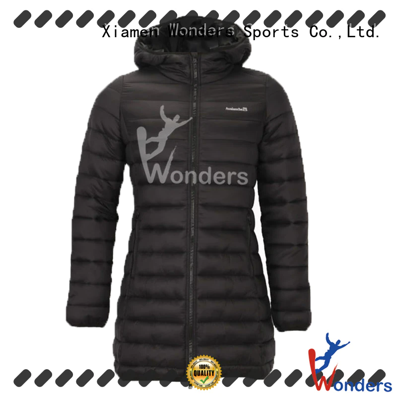 Wonders low-cost parka black jacket design for outdoor